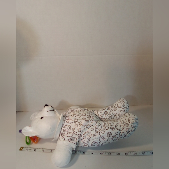 Rare HTF Alex Toys Color and Cuddles Bear Washable Stuffed Animal Plush - Picture 13 of 13